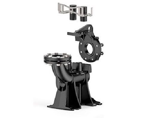 Комплект вертикальных опорных колен фекальных насосов VXC4 MC4 /80 (DN100) в Челябинске 
